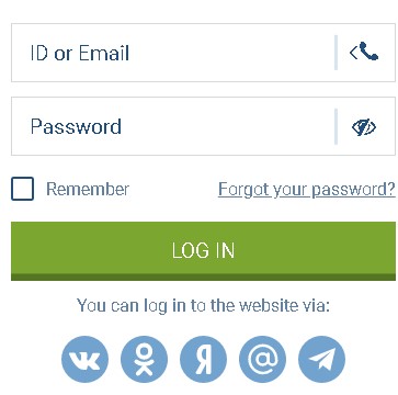 1xBet login